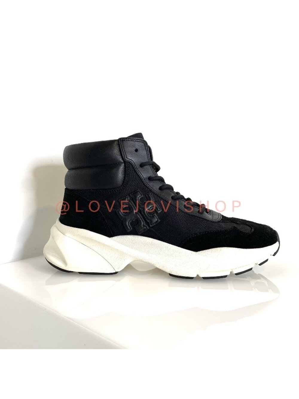 Boots | Tory Burch Suede Sneaker Boot | Black White Athleisure Comfy Winter 8